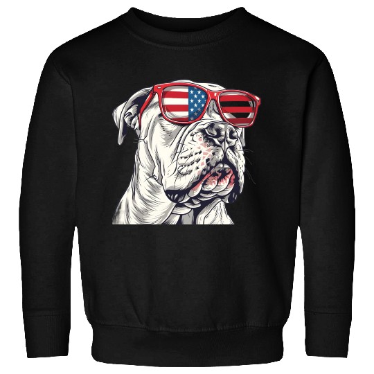Dogo Argentino dog. 4th of July and memorial day Sweatshirts