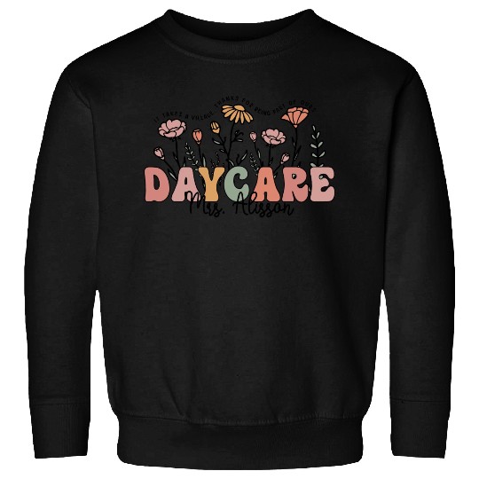 Wildflower Teacher Name Sweatshirts