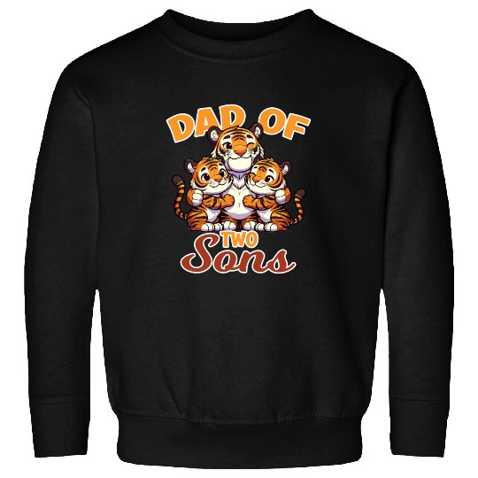 Strong Tiger with Tiger Kid for a Dad Sweatshirts