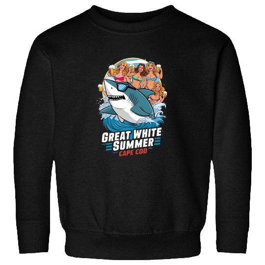 Stylish Great White Shark Sweatshirts (Cape Cod)