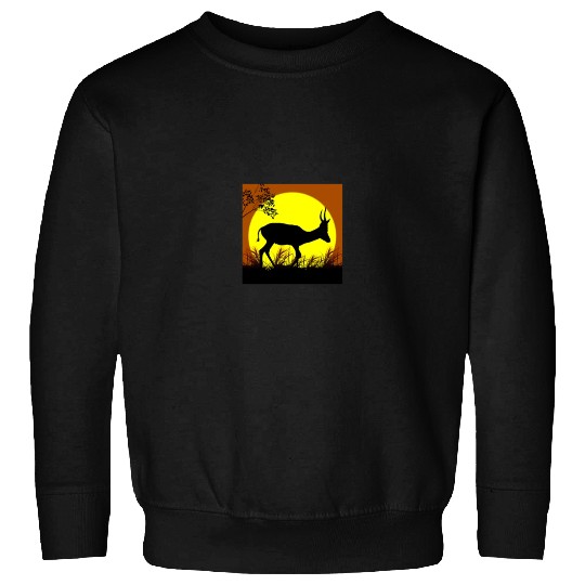 deer sunset Sweatshirts