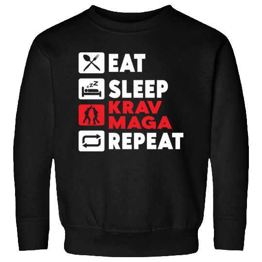 Eat Sleep Krav Maga Repeat Martial Arts Training Sweatshirts