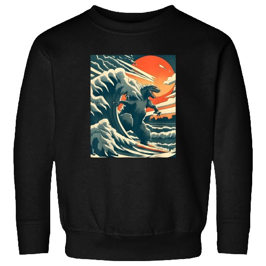 Japanese Monster Kaiju Funny Art Sweatshirts