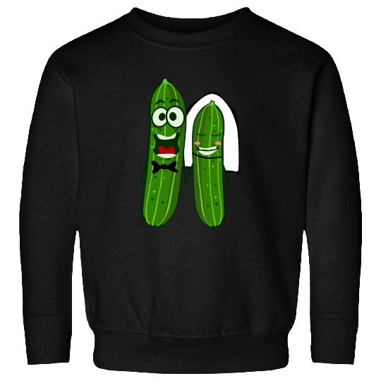 Cucumber Bride Groom Wedding Sweatshirts
