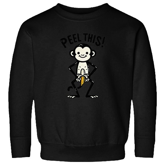 Peel This Monkey Banana humor Sweatshirts