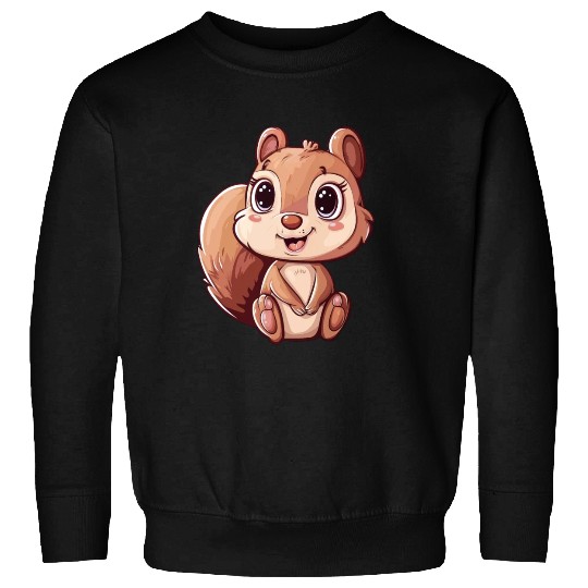 Adorable Squirrel With Big Eyes Sweatshirts