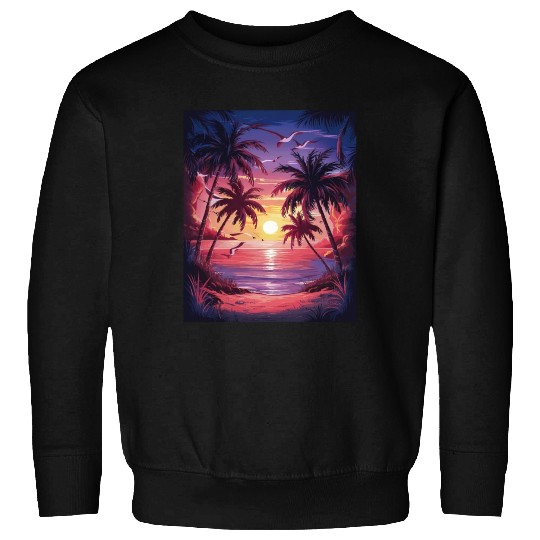 summer beach "Tropical Twilight Serenity" Sweatshirts