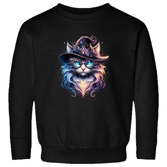 Cat Fantasy "Enchanted Wizard Cat" Sweatshirts