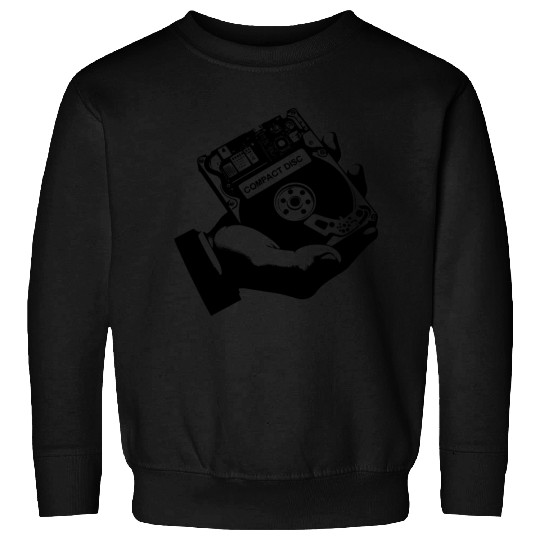Funny retro vintage 80s compact disc Sweatshirts for men