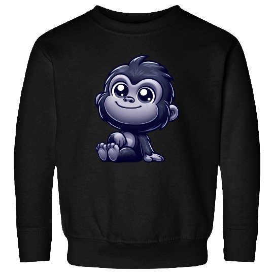 Cute monkey chimpanzee gorilla peaceful happy Sweatshirts