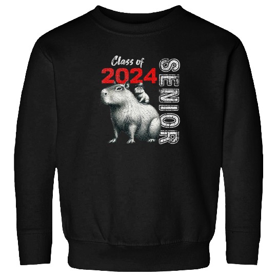 Fun Trendy Unique Capybara Graduation Sweatshirts