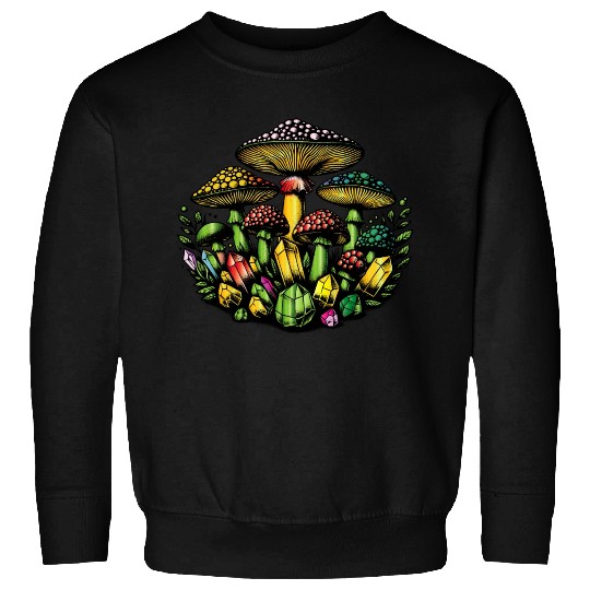 mushrooms and crystals Sweatshirts