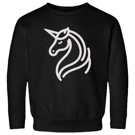 Minimalist Unicorn Symbol - light pink gray Sweatshirts