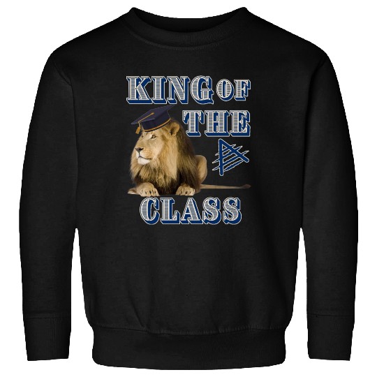 KING OF THE CLASS | Funny Lion Graduation Design Sweatshirts