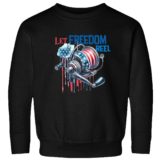 Let Freedom Reel Fishing USA Sweatshirts