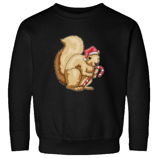 Squirrel Christmas Candy cane Sweatshirts