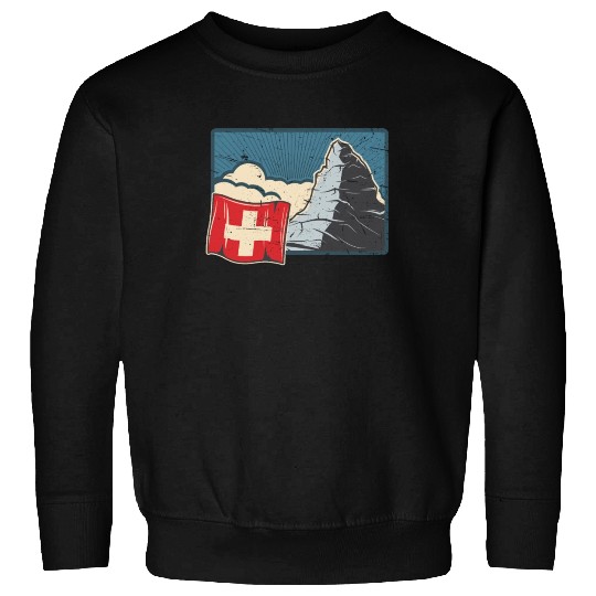 Vacation Skiing, Hiking, Mountain Switzerland Sweatshirts