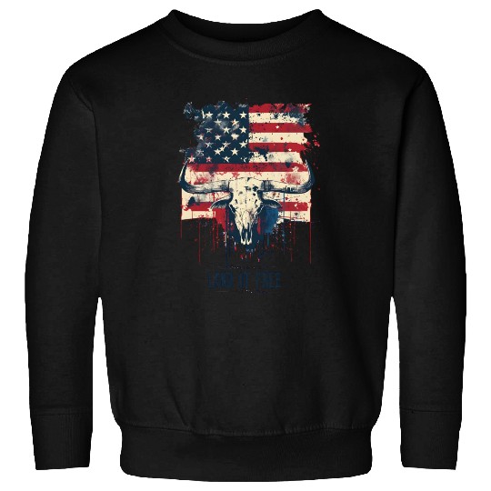 Land of the free because of the brave , 4 July Sweatshirts
