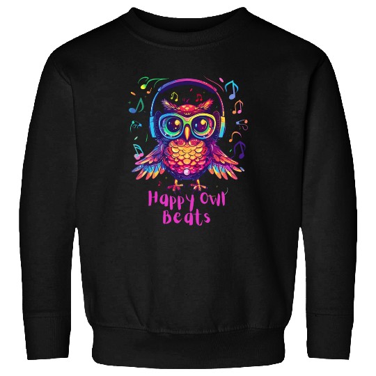 Happy Owl Beats Sweatshirts