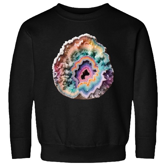 Fantasy Pastel Rainbow Geo Stone Crystal Sweatshirts