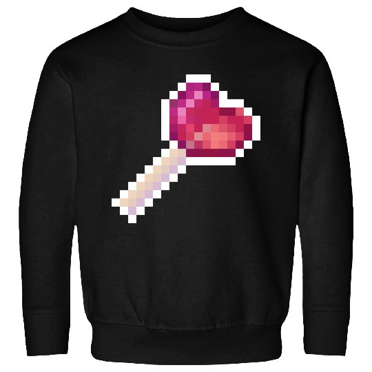 Pixel Art Sprite Cute Heart Lollipop Sweatshirts