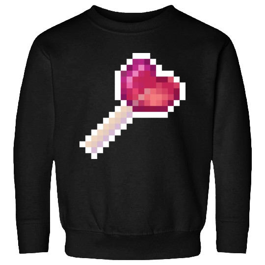 Pixel Art Sprite Cute Heart Lollipop Sweatshirts