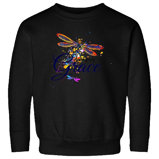 Amazing Grace Dragonfly splatter Sweatshirts