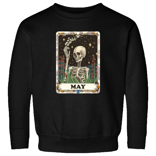 May Gothic Tarot Card - Lily of the Valley & Skele Sweatshirts