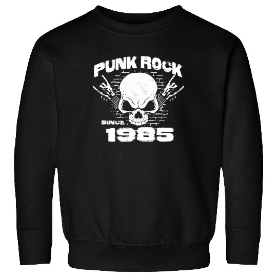 39th Birthday - Punk Rock Since 1985 Skull Rock Sweatshirts