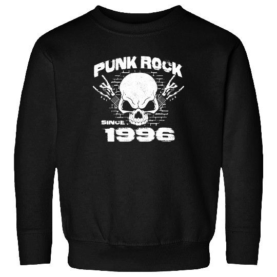 Punk Rock Since 1996 - Skull Rock Hands 28th Sweatshirts