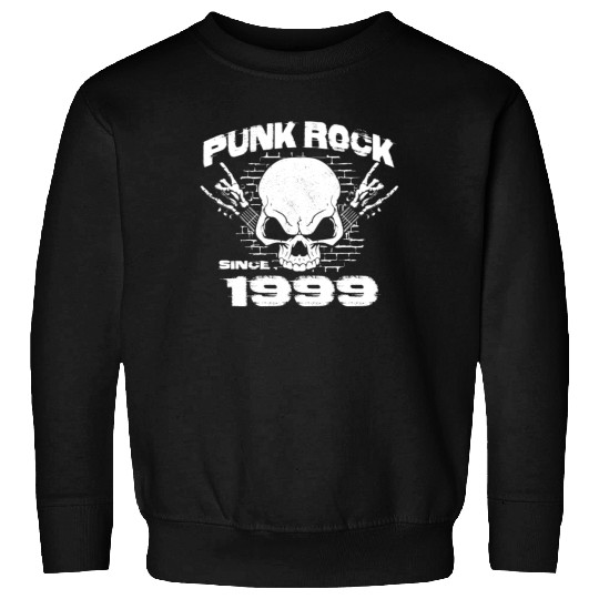 Punk Rock Since 1999 - Skull Rock Hands 25th Sweatshirts