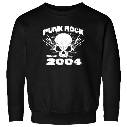 Punk Rock Since 2004 - Skull Rock Hands 20th Sweatshirts