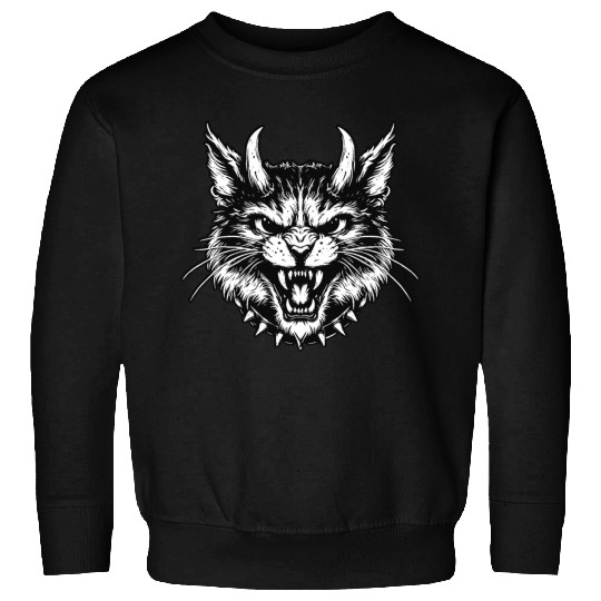 Dark Art Cats Beast kitten Animal Vintage Sweatshirts