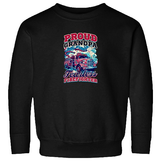 Firefighter Grandpa Fearless Firefighter Sweatshirts