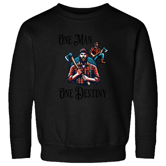 Lumberjack Destiny Funny Man Axe Sweatshirts
