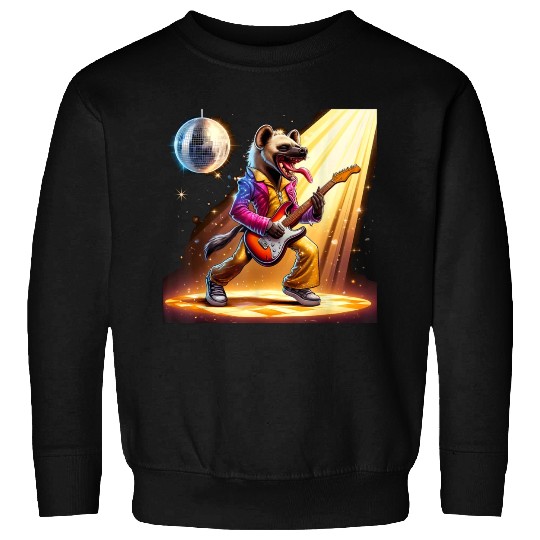 Disco Ball Guitar Hyena Sweatshirts