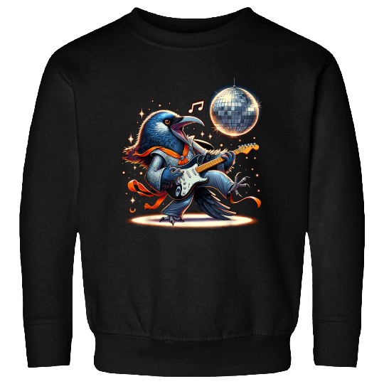 Disco Ball Guitar Raven Sweatshirts