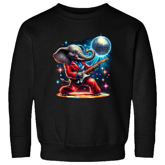 Disco Ball Guitar Elephant Sweatshirts