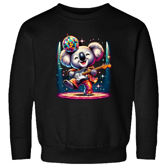 Disco Ball Guitar Koala Sweatshirts