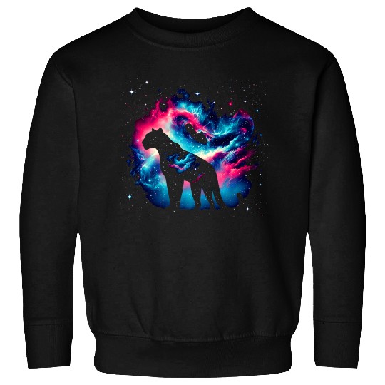 Cool Leopard Galaxy Space Art Sweatshirts