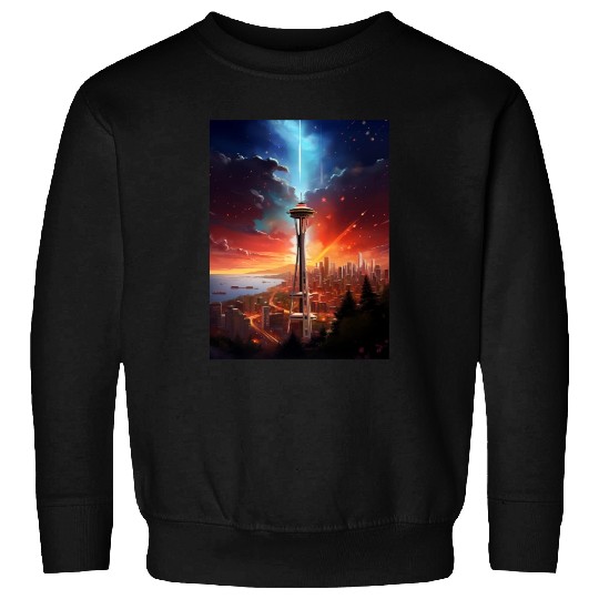 Space Needle Light Sweatshirts