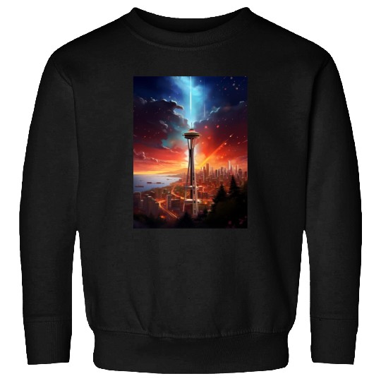 Space Needle Light Sweatshirts