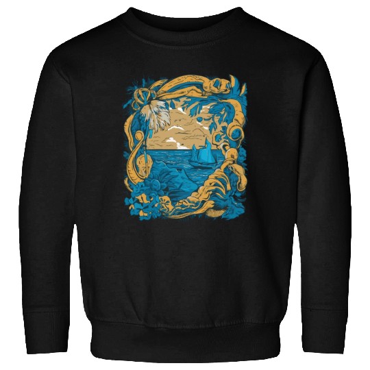 Sun Kissed Shores A Mediterranean Odyssey Sweatshirts