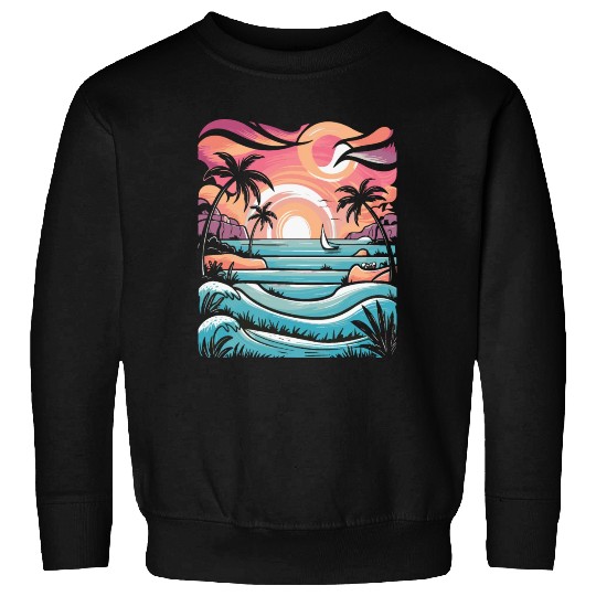 Azure Embrace Mediterranean Dreamscapes Sweatshirts