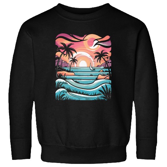 Azure Embrace Mediterranean Dreamscapes Sweatshirts
