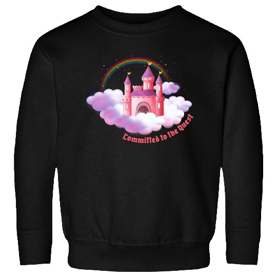 Committed to the Quest Castle Design Sweatshirts