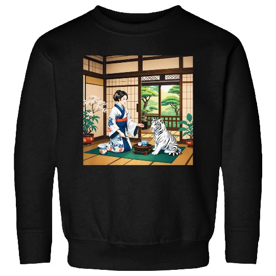 Fantasy Kimono Tiger Premium Sweatshirts