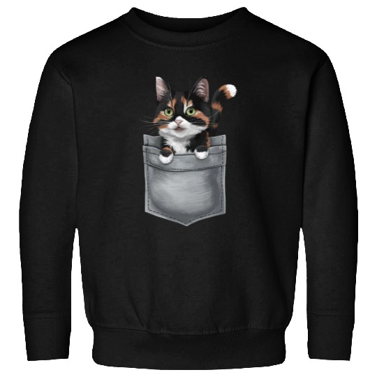 Japanese Bobtail Cat In Pocket Sweatshirts