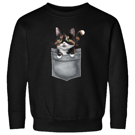 Japanese Bobtail Cat In Pocket Sweatshirts