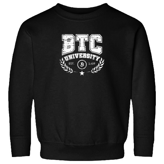 BTC University Bitcoin College vintage retro Sweatshirts